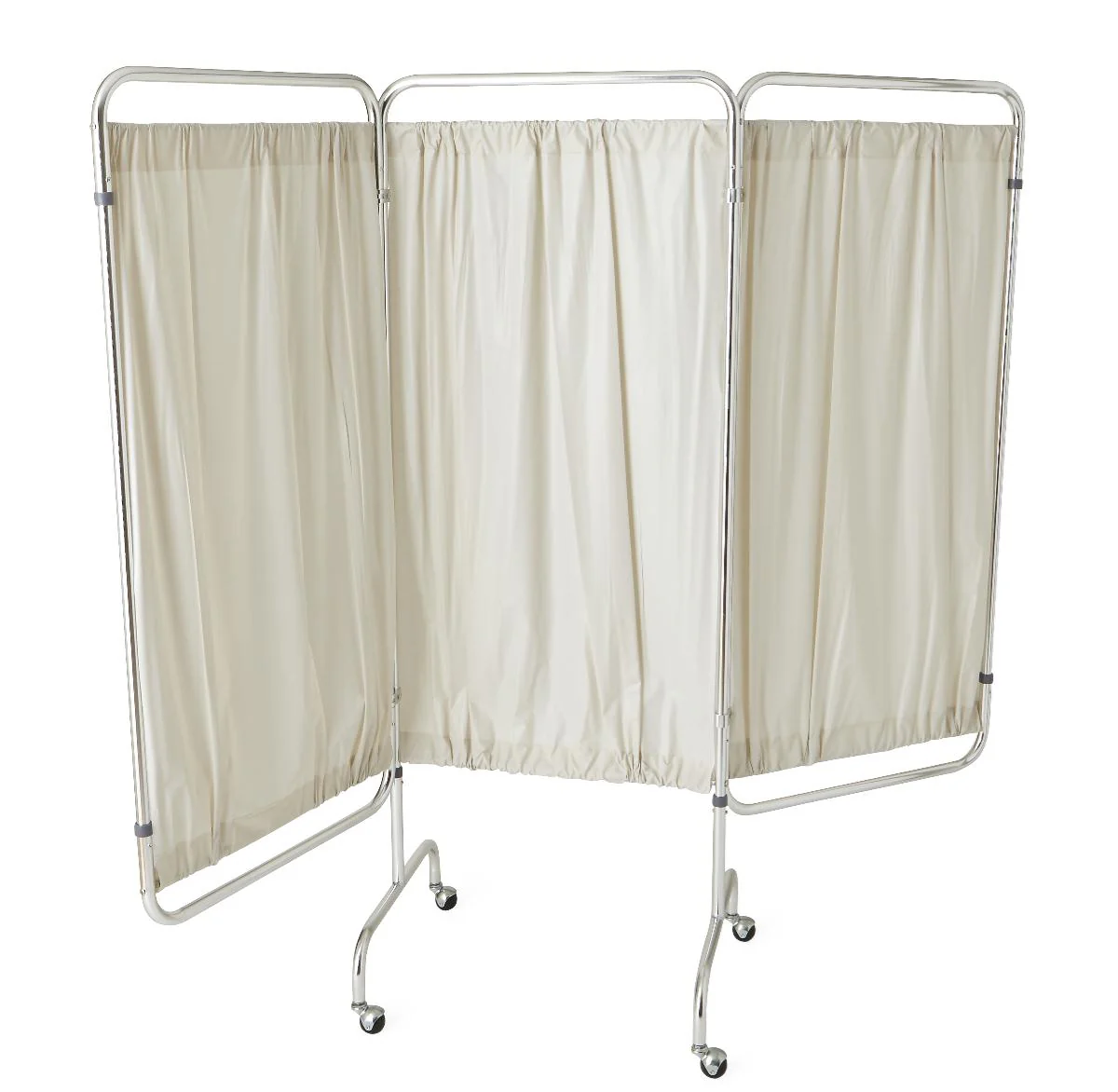 EA/1 PRIVACY SCREEN, 3 PANEL WITH 2" CASTERS AND WHITE VINYL PANEL
