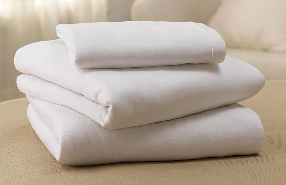 PK/12 SOFT-FIT KNITTED PILLOWCASE 55% COTTON, 45% POLY BLEND, 32" X 42", WHITE
