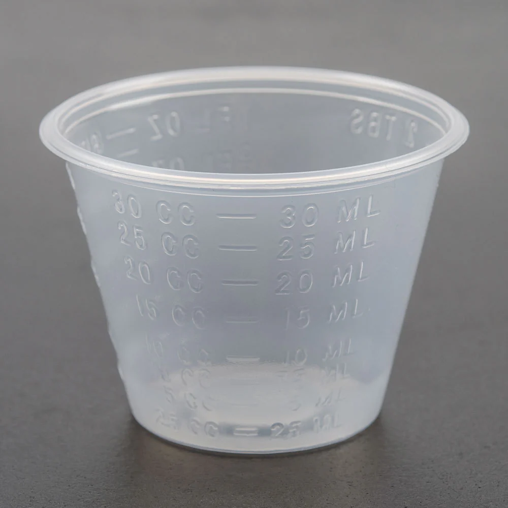 CS/5000  GRADUATED MEDICINE CUPS, TRANSLUCENT, PLASTIC, 1OZ