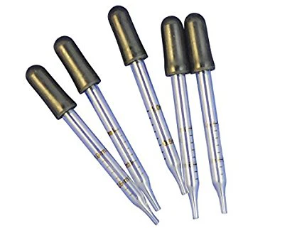 2/PKG GLASS MEDICINE DROPPER