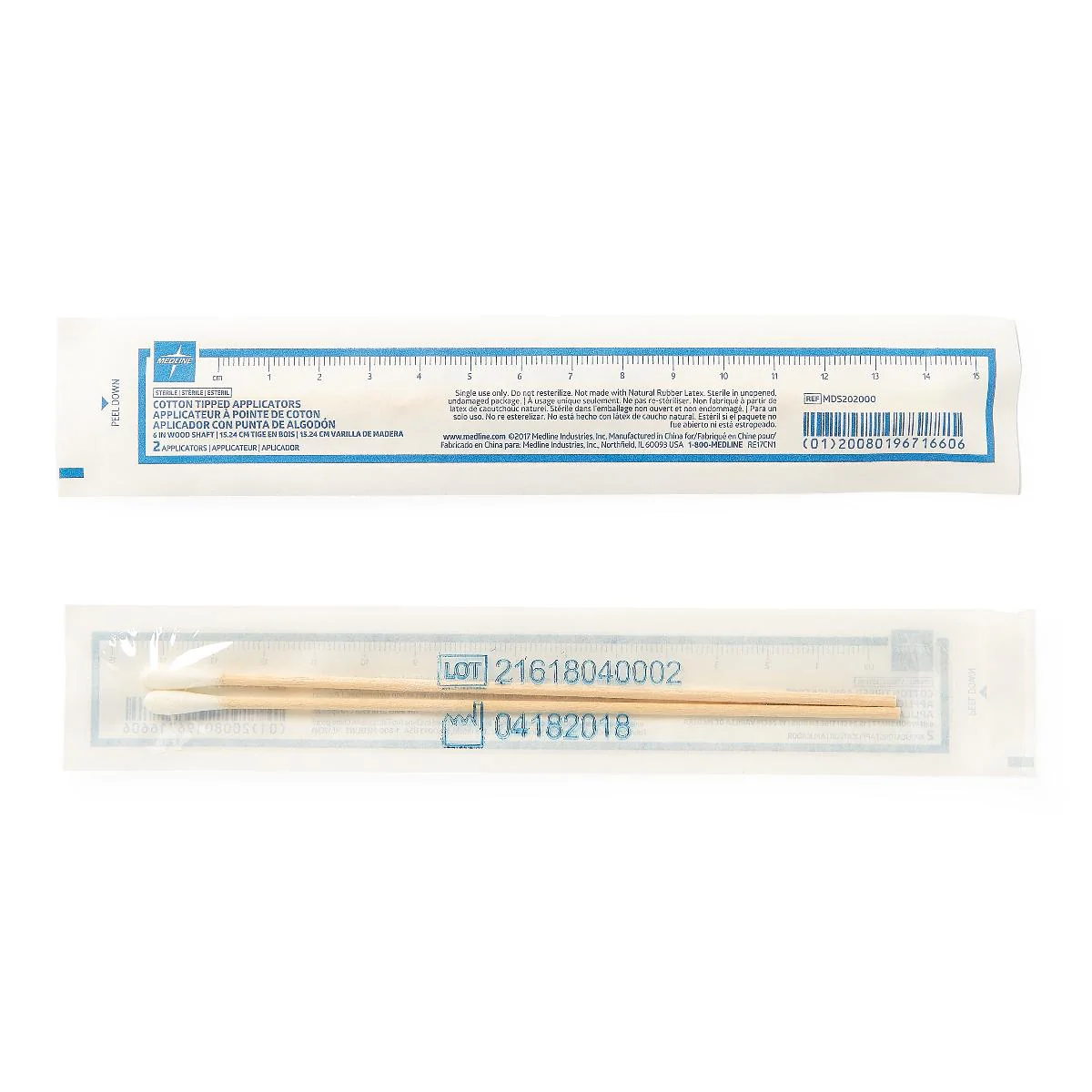 (10PK/CS) 100PK/BX STERILE COTTON TIPPED APPLICATORS  (PACKS OF 2)