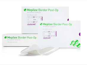 BX/10 DRESSING MEPILEX POST OP, SIZE 10CM X 30CM.