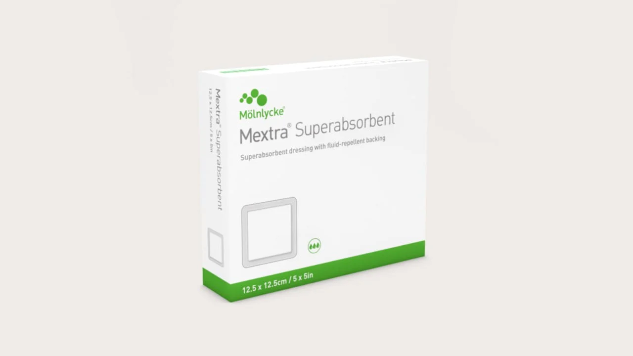 Mextra® Superabsorbent Wound Dressing, 12.5cm X 22.5cm - Box of 10 - Image 2
