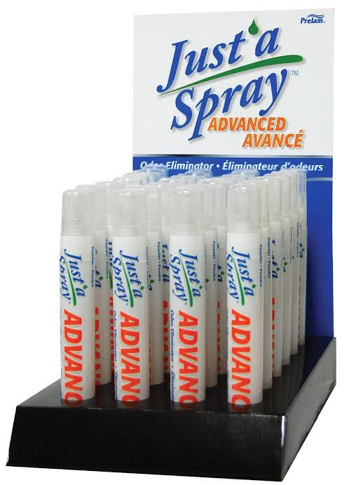 DISPLAY/1   JUST-A-SPRAY BABY POWDER SCENT, 9ML, CASE DISPLAY OF 24 UNITS
