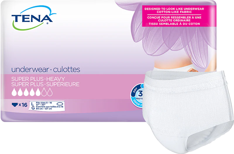 TENA® Women™ Super Plus Heavy Protective Incontinence Underwear, Super Absorbency, Large