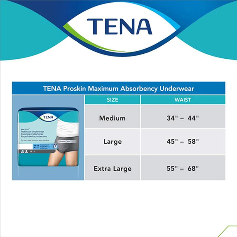 TENA® ProSkin™ Protective Incontinence Underwear for Men, Maximum Absorbency, Small/Medium - Image 3