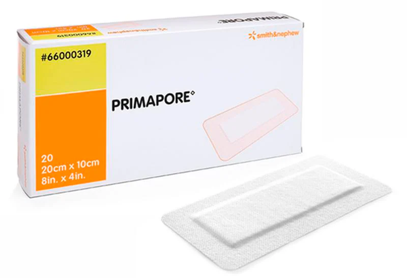 BX/20 PRIMAPORE LOW-ADHERENT POST-OP ISLAND DRESSING, SIZE 35CM X 10CM
