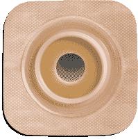 Natura® Flexible Stomahesive® Skin Barrier, 5" x 5" (12.5cm x 12.5cm) Tan, Pre-Cut Stoma Opening 1-5/8" (41mm), Flange 2-1/4" (57mm) - Box of 10