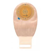 Esteem®+ One-Piece Stomahesive® Skin Barrier, Moldable Stoma Opening 1-3/16" - 1-9/16" (30mm - 40mm), Drainable Pouch, Transparent 12" (30.5cm), Tail Clip - Box of 10