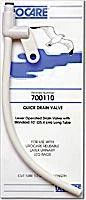 EA/1 QUICK DRAIN VALVE WITH WHITE RUBBER TUBING, SIZE MEDIUM 18IN