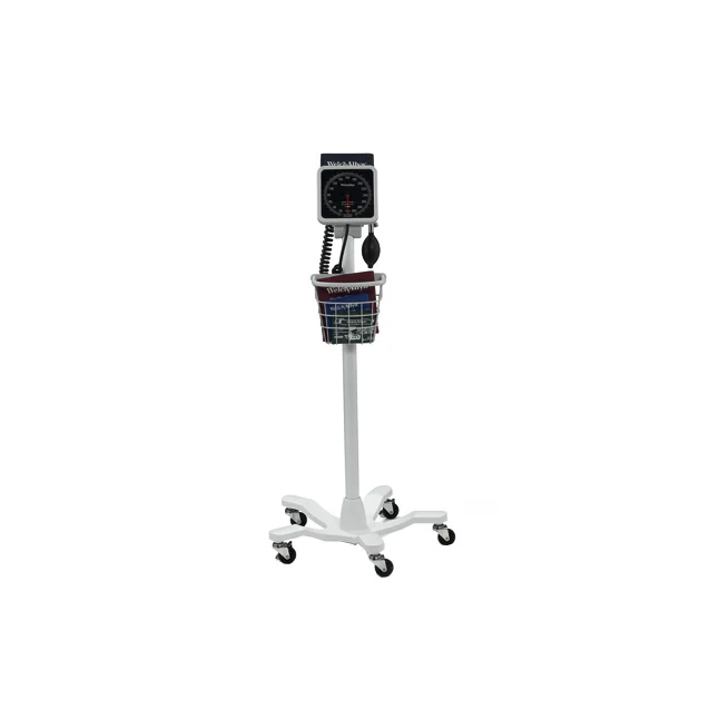 EA/1 WELCH ALLYN TYCOS BLOOD PRESSURE UNIT ANEROID DIAL MOBILE STAND WITH ADULT CUFF